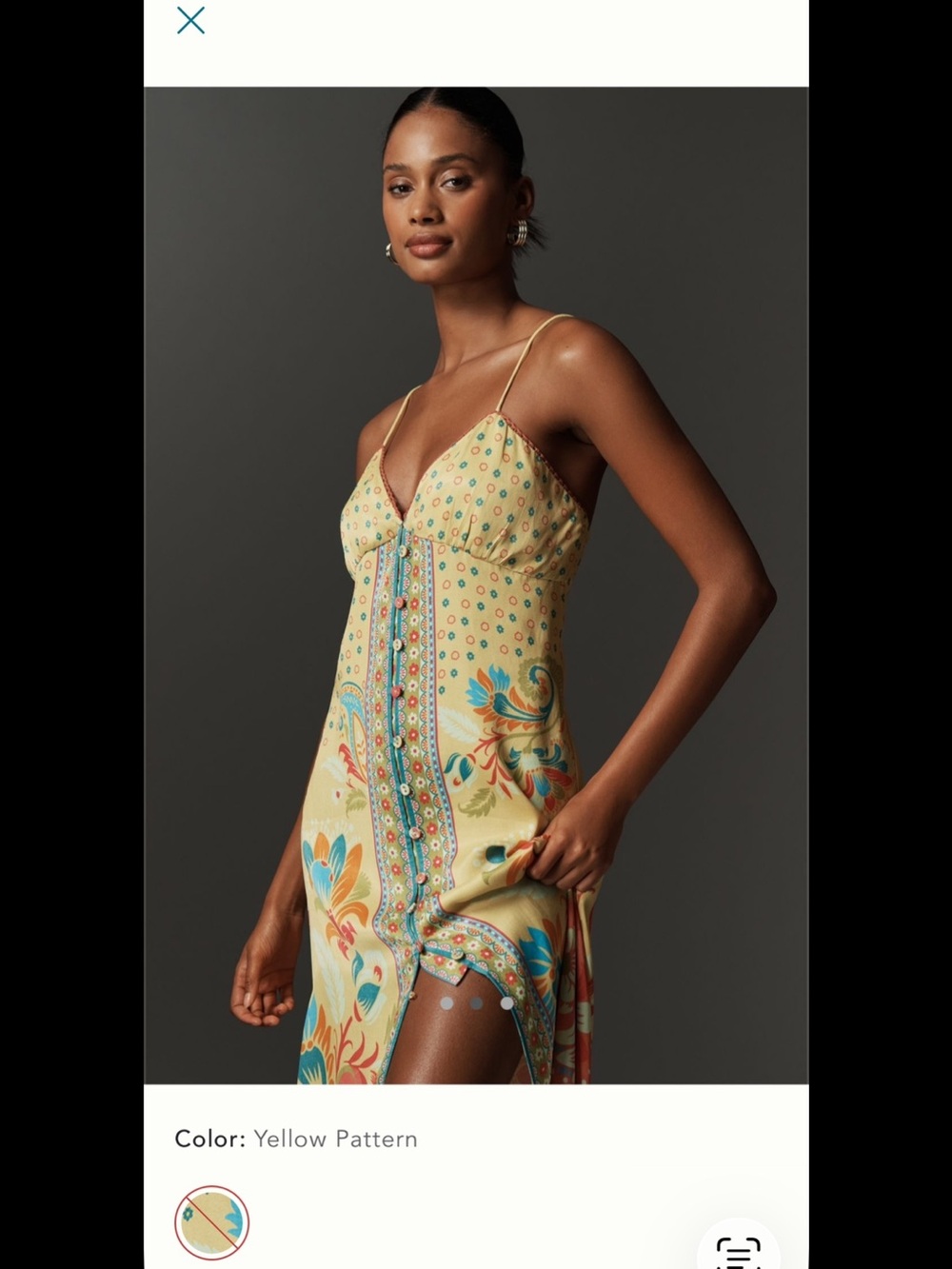 Anthropologie Conditions Apply Ebreta silky midi dress medium NWT linen blend